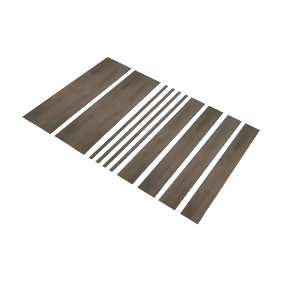 Firststep traprenovatieset pvc-treden bruin eiken, 4 stuks
