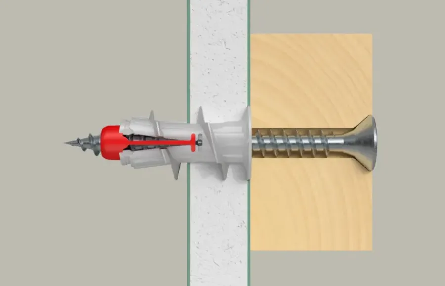 Fischer Gipsplaatplug DuoBlade 44mm + schroef 6 stuks