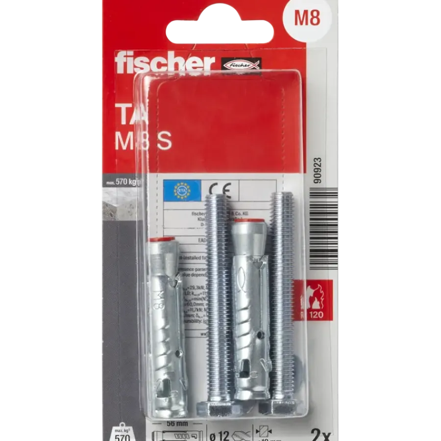 Fischer Hulsanker TA M8 12x56mm 2 stuks