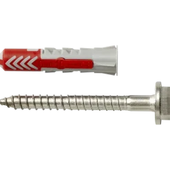 Fischer Universeelplug DuoPower 10x50 mm met RVS schroef 2 stuks