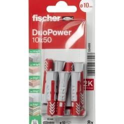 Fischer Universeelplug DuoPower 10x50mm 8 stuks