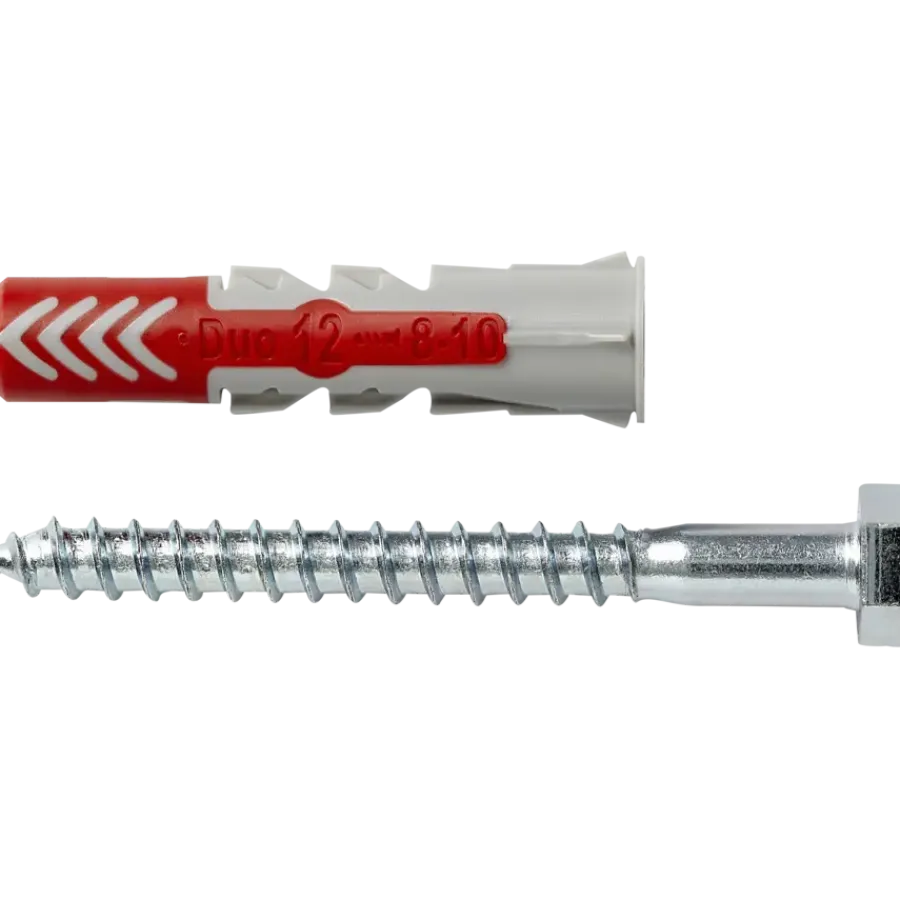 Fischer Universeelplug DuoPower 12x60mm met zeskantschroef 2 stuks