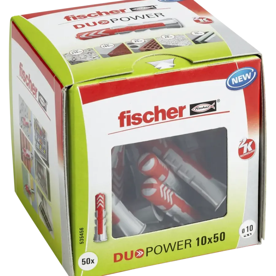 Fischer Universeelplug DuoPower 10x50mm 50 stuks