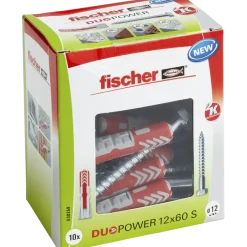 Fischer Universeelplug DuoPower 12x60mm met zeskantschroef 10 stuks