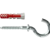 Fischer Universeelplug DuoPower 6x30mm met ronde schroefhaak 6 stuks