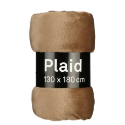 Geen Fleece plaid taupe - l180xb130cm