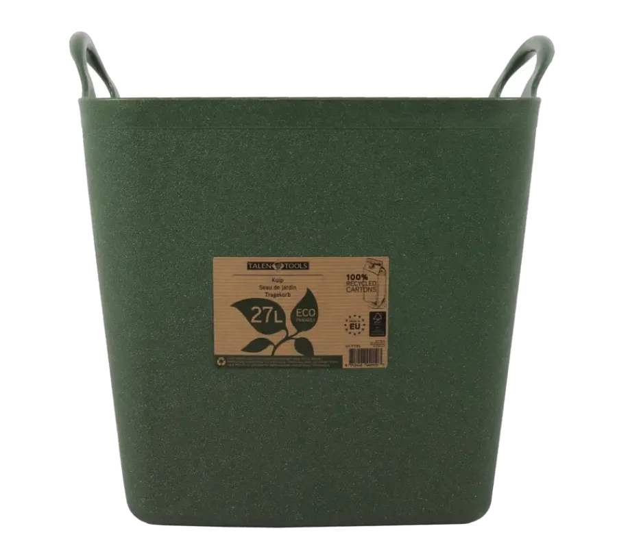 Talen Tools Flexibele kuip / emmer Groen 27L (100% gerecycled)