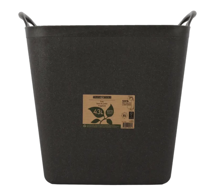 Talen Tools Flexibele kuip / emmer Zwart 43L (100% gerecycled)