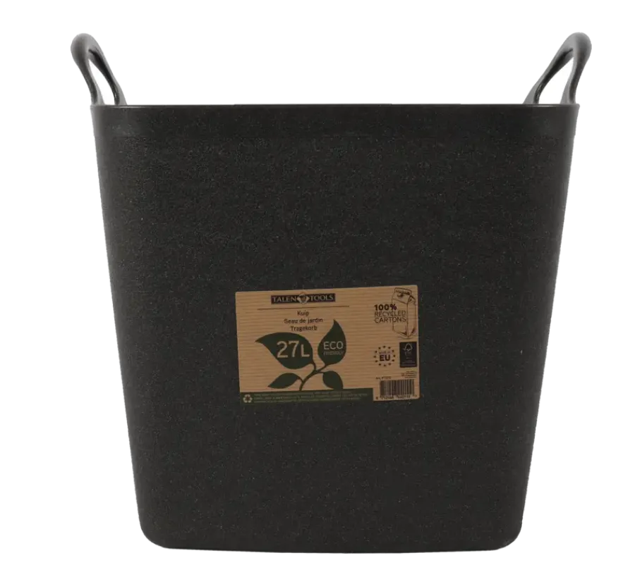 Talen Tools Flexibele kuip / emmer Zwart 27L (100% gerecycled)