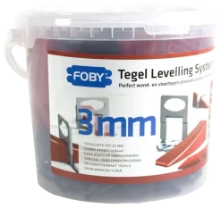 Foby levelling systeem starterskit 3 mm met clips, spieën en tang