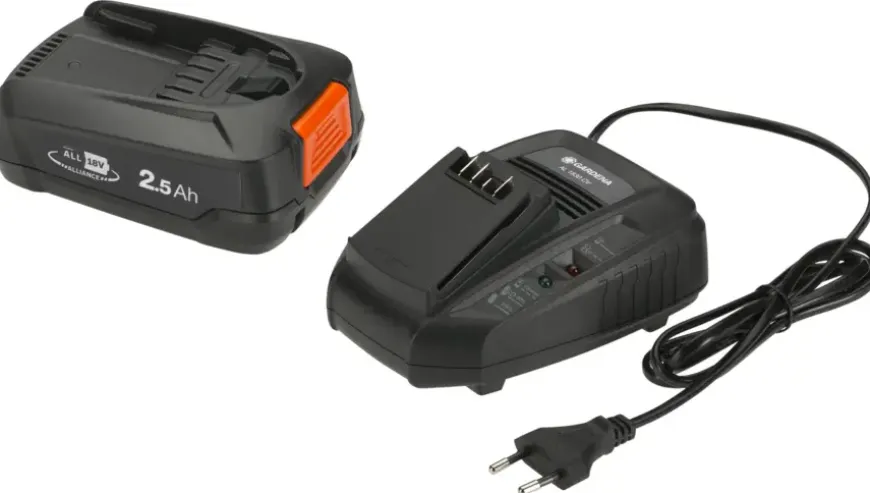 Gardena startset POWER FOR ALL incl. AL 1830 CV lader en 2,5 Ah accu