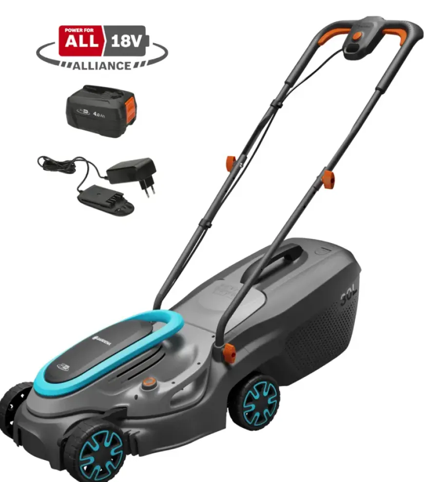 Gardena 18V grasmaaier Powermax P4A 32cm (P4A) incl. 4.0Ah accu + lader