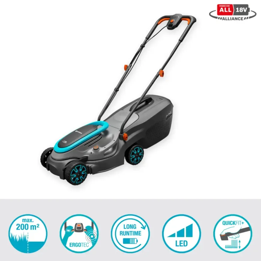 Gardena 18V grasmaaier Powermax P4A 32cm (P4A) incl. 4.0Ah accu + lader