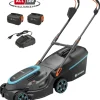 Gardena 2x18V grasmaaier Powermax P4A 37cm incl. twee 4.0Ah accu's + lader