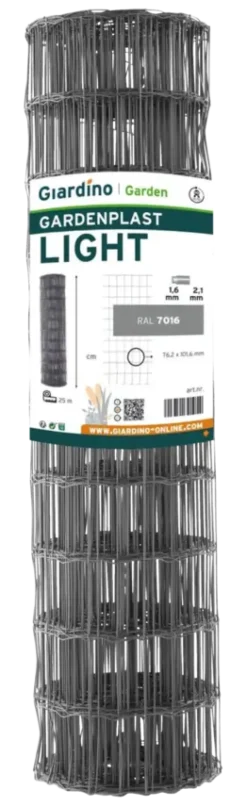Giardino Gardenplast light tuingaas 100 cm x 25 m antraciet