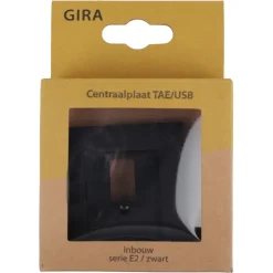 Gira E2 Afdekplaat USB Mat Zwart