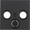 Gira E2 Centraalplaat Radio/TV Mat Zwart