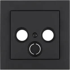 Gira E2 Centraalplaat Radio/TV Mat Zwart