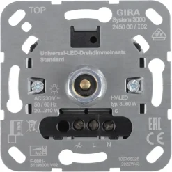 Gira ST55 inbouw dimmer LED/gloei/halogeen
