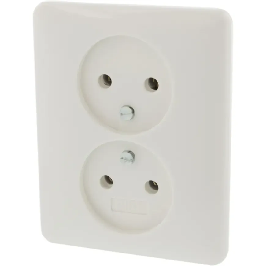 Gira ST55 Inbouw Dubbel Stopcontact Wit