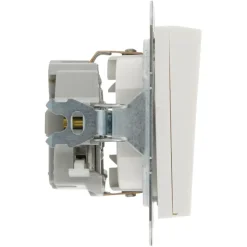 Gira ST55 inbouw enkel geaard stopcontact met klep wit