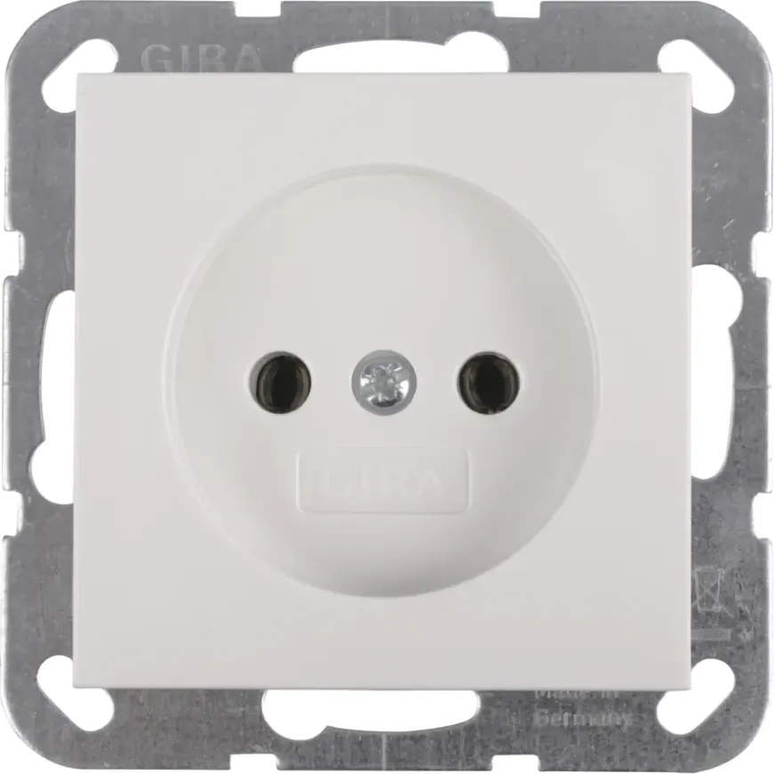 Gira ST55 inbouw enkel stopcontact wit
