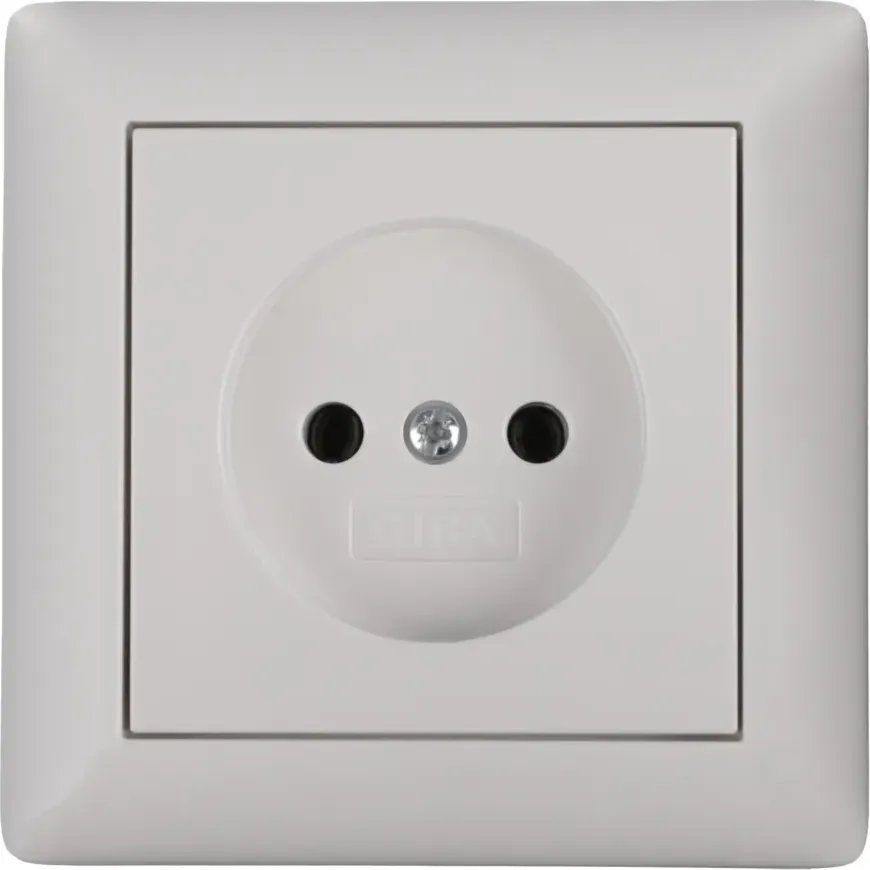Gira ST55 inbouw enkel stopcontact wit