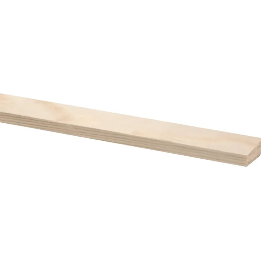 Glaslat grenen 13x28 mm lengte 270 cm