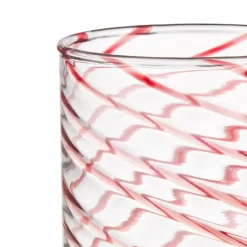 Geen Glas met rode strepen