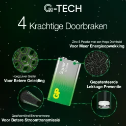 GP Batterij Alkaline super 9V