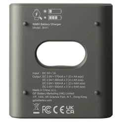 GP Batterijlader + 4x oplaadbare batterijen AA 2100mAh ReCyko + Micro USB-lader