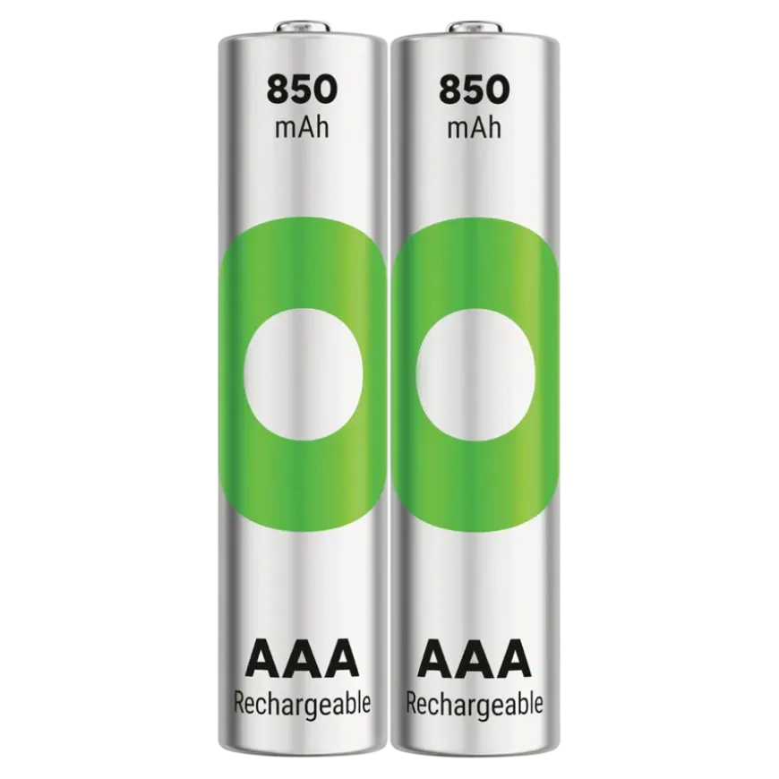 GP Batterij Oplaadbaar AAA NiMH 850mAh ReCyko 1,2V 2 Stuks