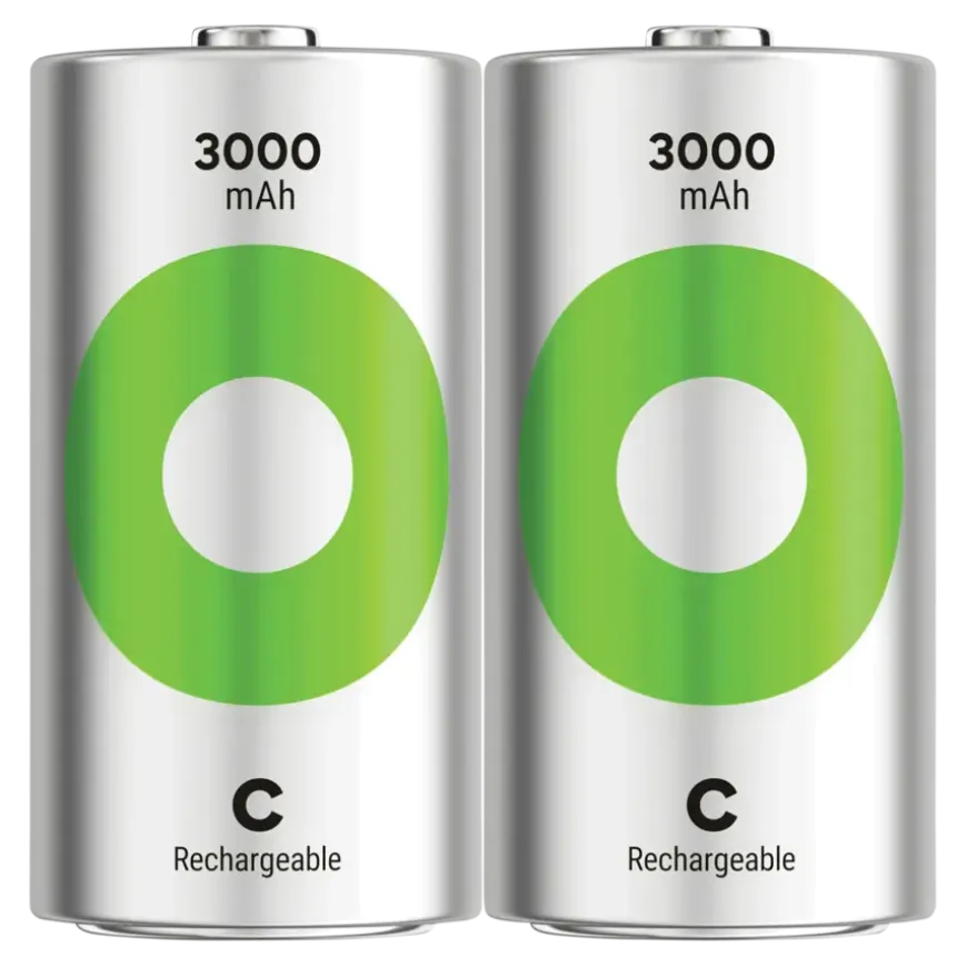 GP Batterij Oplaadbaar C NiMH 3000mAh ReCyko 1,2V 2 Stuks