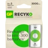 GP Batterij Oplaadbaar D Mono NiMH 3000mAh ReCyko 1,2V 2 Stuks