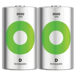 GP Batterij Oplaadbaar D Mono NiMH 3000mAh ReCyko 1,2V 2 Stuks
