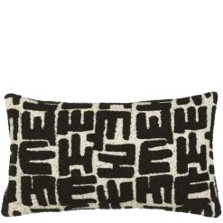 Geen Graphic kussen d.bruin - l55xb35xh10cm