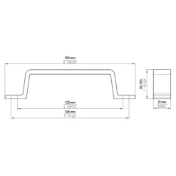 Siro Greep Amelie aluminium 150mm