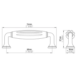 Siro Greep Claudia wit 114mm
