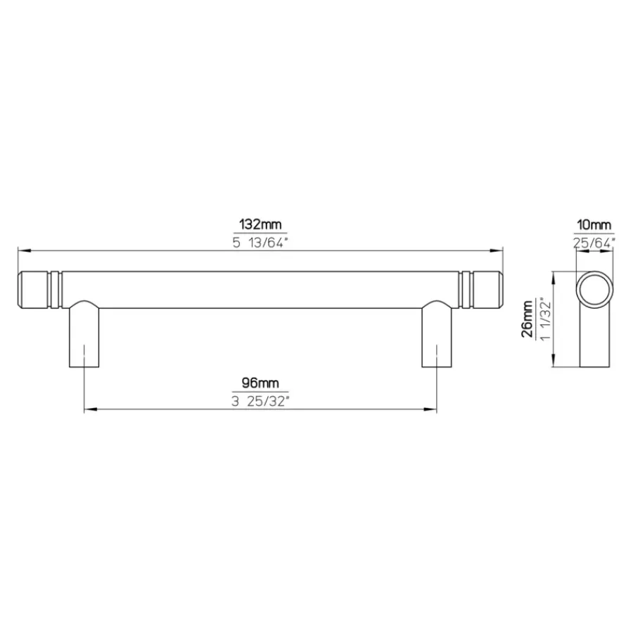 Siro Greep Leonie rvs 132mm