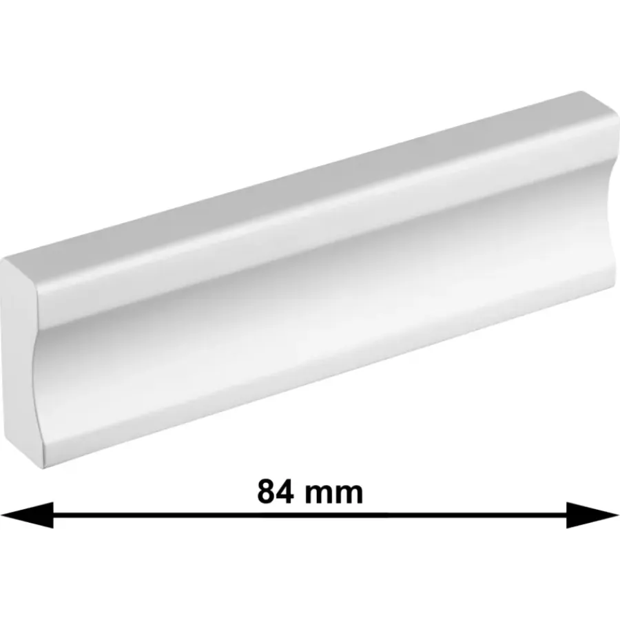 Geen Greep Vierkant aluminium 84mm