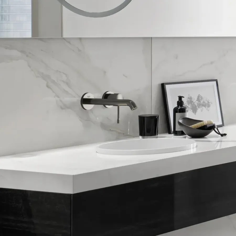 Grohe Colours wastafel inbouwkraan Essence New M 2-gats grafiet