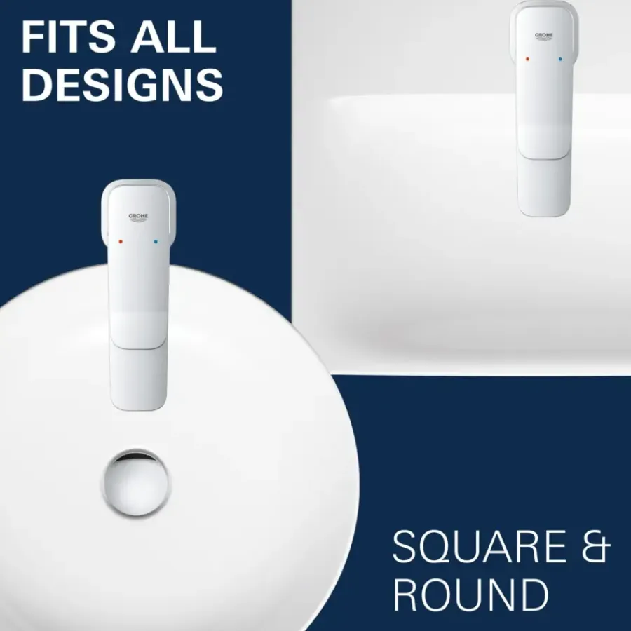 Grohe Dice wastafelmengkraan S-Size Push open Chroom