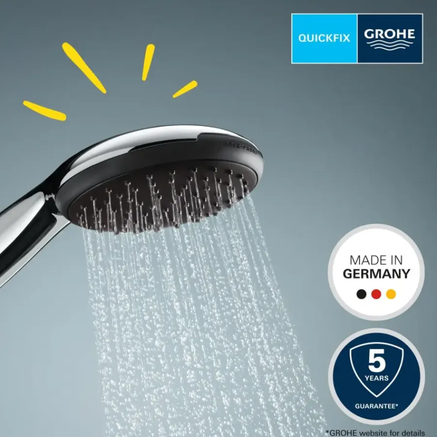 Grohe douchekop Quickfix Vitalio Start 110 handdouche waterbesparend 3 standen ø 11 cm chroom
