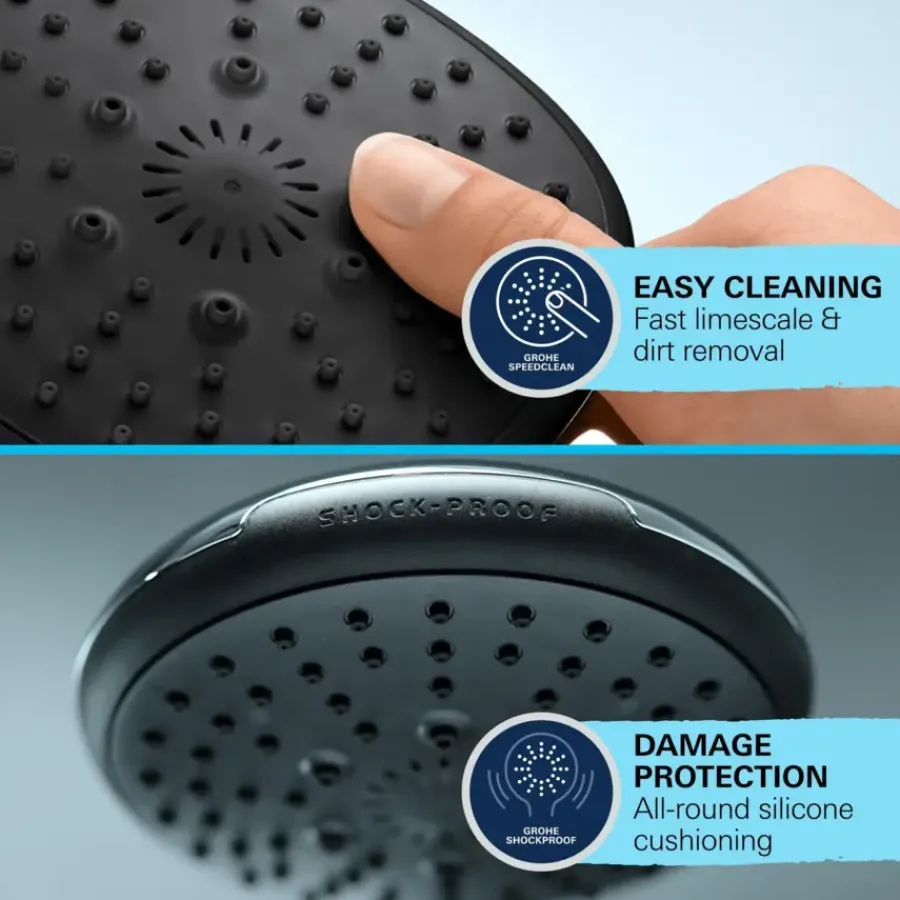 Grohe douchekop Quickfix Vitalio Start 110 handdouche waterbesparend 3 standen ø 11 cm chroom
