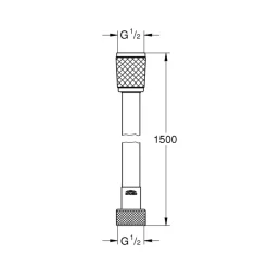 Grohe doucheslang VitalioFlex Trend kunststof 150 cm chroom