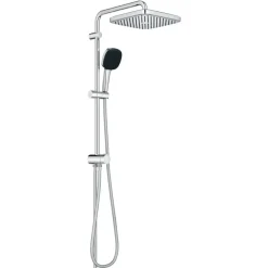 Grohe Douchesysteem Vitalio Comfort 250 Douchesysteem vierkant met omstelling, Max. 8,0L/M Bij 3 Bar Chroom - hartafstand kraan 15 cm