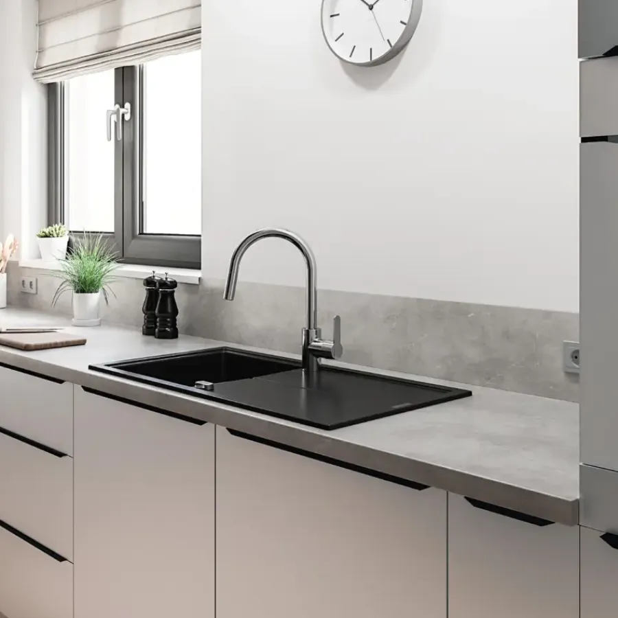 Grohe Get éénhendel keukenkraan met hoge uitloop Chroom