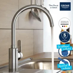 Grohe Get éénhendel keukenkraan met hoge uitloop Chroom