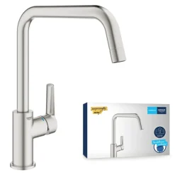 Grohe keukenkraan Start hoge U-uitloop QuickFix supersteel (RVS look)