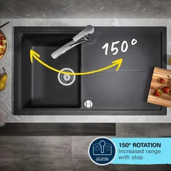 Grohe keukenkraan Start hoge U-uitloop QuickFix supersteel (RVS look)